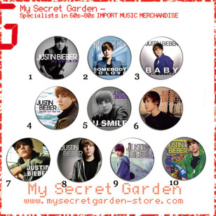 Justin Bieber - My World  / Believe Pinback Button Badge Set 1a or 1b( or Hair Ties / 4.4 cm Badge / Magnet / Keychain Set )
